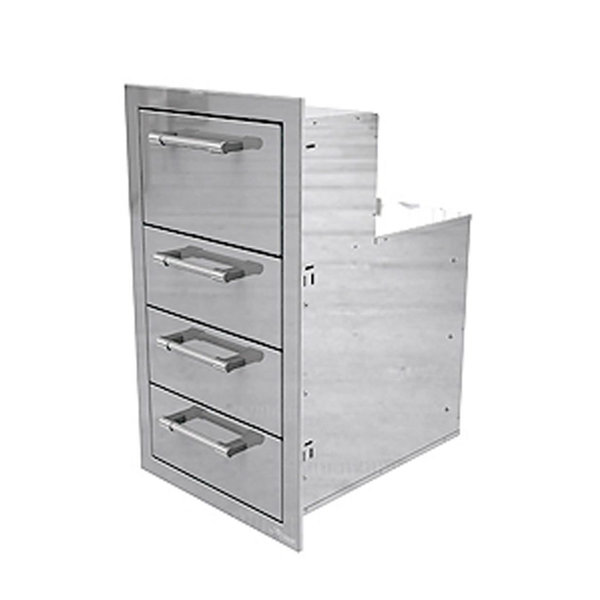 Alfresco 17 Inch Three Drawer / Paper Towel Holder Storage Wayfair